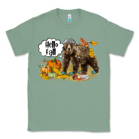 Sage Hello Fall Brown Bear Classic Tee - LillyAllenDesigns