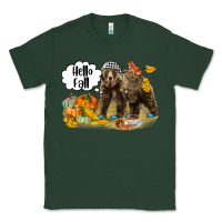 Sports Green Hello Fall Brown Bear Classic Tee - LillyAllenDesigns