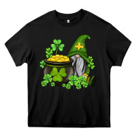 Black st patricks gnome and pot of gold Heavy Core Tee - AdoDesignShop