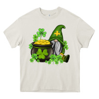 Cream st patricks gnome and pot of gold Heavy Core Tee - AdoDesignShop