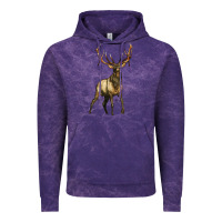 Cloud Purple elk deer Vintage Hoodie - LillyAllenDesigns