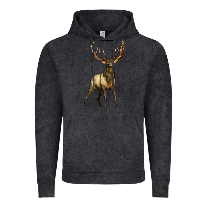 Elk Deer Vintage Hoodie by LillyAllenDesigns | Teevron