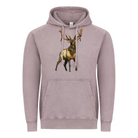 Vintage Zinc elk deer Vintage Hoodie - LillyAllenDesigns