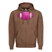 Chestnut american football pink Zipper Hoodie - CowCowDesign