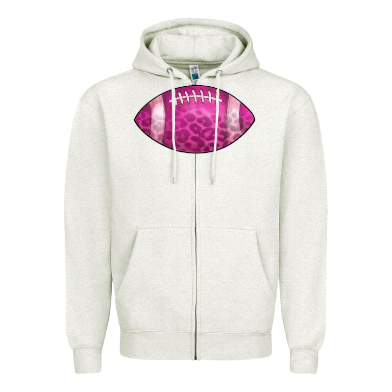 American Football Pink Zipper Hoodie by CowCowDesign | Teevron