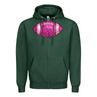 Sports Green american football pink Zipper Hoodie - CowCowDesign