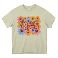 Mossy choose happy Heavy Core Tee - MaliasSmallBusiness
