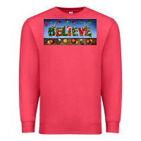 Cardinal christmas believe license plate Premium Sweatshirt - BundleAndBundleShop