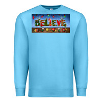 Ocean Blue christmas believe license plate Premium Sweatshirt - BundleAndBundleShop
