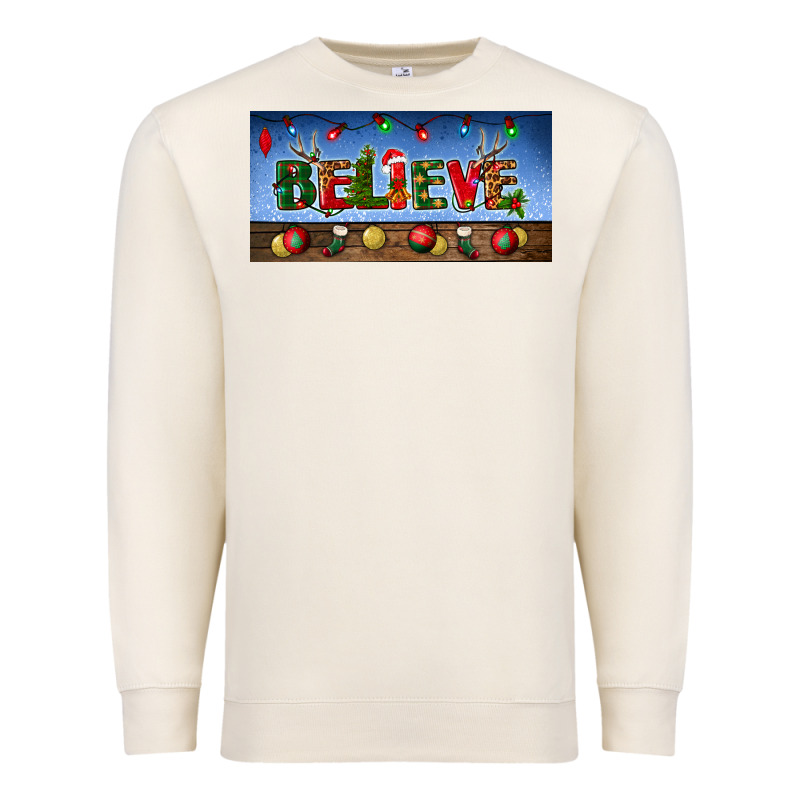 Christmas Believe License Plate Premium Sweatshirt by BundleAndBundleShop | Teevron