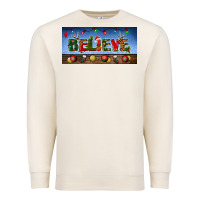 Sandshell christmas believe license plate Premium Sweatshirt - BundleAndBundleShop