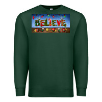 Sports Green christmas believe license plate Premium Sweatshirt - BundleAndBundleShop