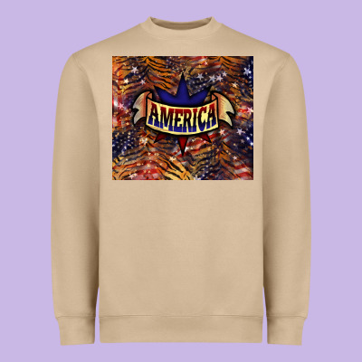 Tiger America Tumbler 4th Of July Heavyweight Sweatshirt Designed By Howdyjamesfarm