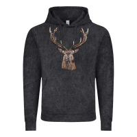 Vintage Black elk deer head Vintage Hoodie - LillyAllenDesigns