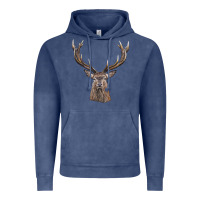 Vintage Denim elk deer head Vintage Hoodie - LillyAllenDesigns