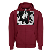 Burgundy Black White Cowhide Tumbler Zipper Hoodie - CowCowDesign