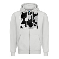 Dove Grey Black White Cowhide Tumbler Zipper Hoodie - CowCowDesign