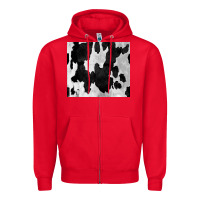 Red Black White Cowhide Tumbler Zipper Hoodie - CowCowDesign