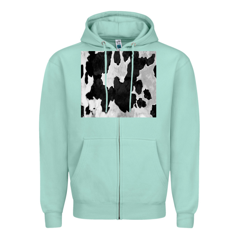 Black White Cowhide Tumbler Zipper Hoodie by CowCowDesign | Teevron