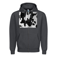 Smoke Black White Cowhide Tumbler Zipper Hoodie - CowCowDesign