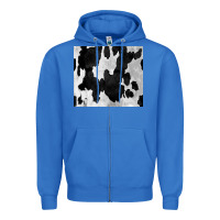True Royal Black White Cowhide Tumbler Zipper Hoodie - CowCowDesign