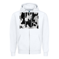 White Black White Cowhide Tumbler Zipper Hoodie - CowCowDesign