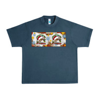 Midnight Navy When You're Dead Inside But It's Christmas Hippie Skeleton Santa Urban Heavy Tee - Artiststas
