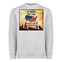 Heather Grey my rights don't end Heavyweight Sweatshirt - TumblerDesignByShophia