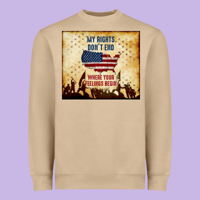 My Rights Don't End Heavyweight Sweatshirt Designed By Tumblerdesignbyshophia