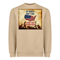 Mushroom my rights don't end Heavyweight Sweatshirt - TumblerDesignByShophia