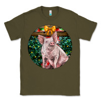 Army Green christmas pig Classic Tee - LillyAllenDesigns