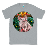 Heather Grey christmas pig Classic Tee - LillyAllenDesigns