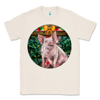 Natural christmas pig Classic Tee - LillyAllenDesigns