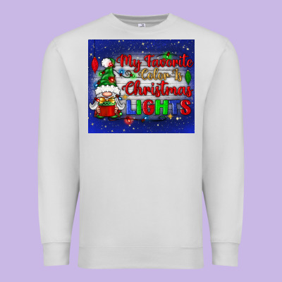 My Favorite Color Is Christmas Lights Premium Sweatshirt Designed By Bundleandbundleshop