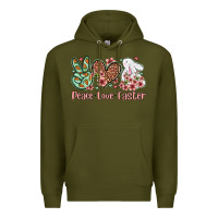 Army Green Easter Day Peace love Easter Premium Hoodie - OliviaCreatesArt