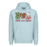 Blue Mist Easter Day Peace love Easter Premium Hoodie - OliviaCreatesArt