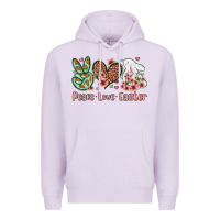 Lilac Easter Day Peace love Easter Premium Hoodie - OliviaCreatesArt