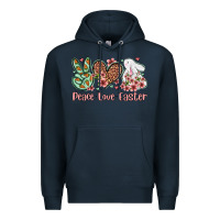 Navy Easter Day Peace love Easter Premium Hoodie - OliviaCreatesArt