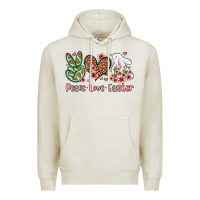Oatmeal Heather Easter Day Peace love Easter Premium Hoodie - OliviaCreatesArt