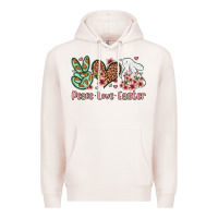 Pale Pink Easter Day Peace love Easter Premium Hoodie - OliviaCreatesArt