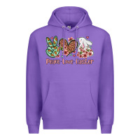 Purple Easter Day Peace love Easter Premium Hoodie - OliviaCreatesArt