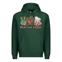 Sports Green Easter Day Peace love Easter Premium Hoodie - OliviaCreatesArt