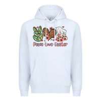 White Easter Day Peace love Easter Premium Hoodie - OliviaCreatesArt