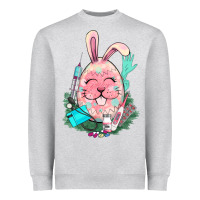 Heather Grey Easter egg Nurse Easter Day Heavyweight Sweatshirt - HowdyJamesFarm