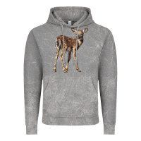 Cloud Rock white tailed fawn deer Vintage Hoodie - LillyAllenDesigns