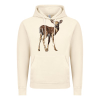 Vintage Artic white tailed fawn deer Vintage Hoodie - LillyAllenDesigns