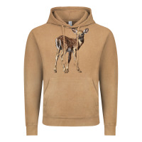 Vintage Camel white tailed fawn deer Vintage Hoodie - LillyAllenDesigns