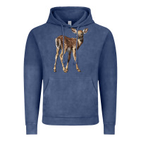 Vintage Denim white tailed fawn deer Vintage Hoodie - LillyAllenDesigns