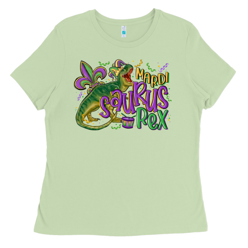 Mardi Saurus Rex Mardi Gras Ladies Tee by MaliasSmallBusiness | Teevron