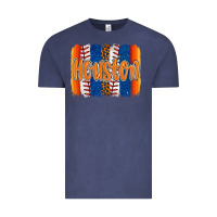 Vintage Denim houston baseball team spirit brushstrokes Vintage Tee - Artiststas
